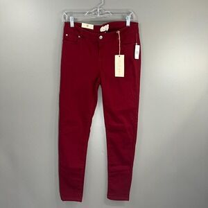 Altar'd State Skinny Pants Womens 29/9 Biking Red NWT AJ21038Z1516 Stretch